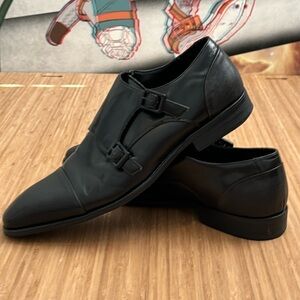 Kenneth Cole Reaction double monk leather dress shoe size 12